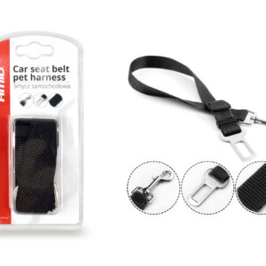 Smycz samochodowa dla psa kota do pasa bezpieczeństwa amio-02232